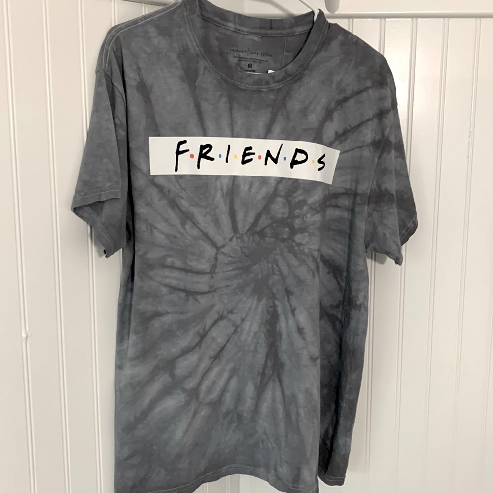 Love ❤️ Tribe Friends Graphic T-shirt Tie-Dye Gray with Short Sleeves